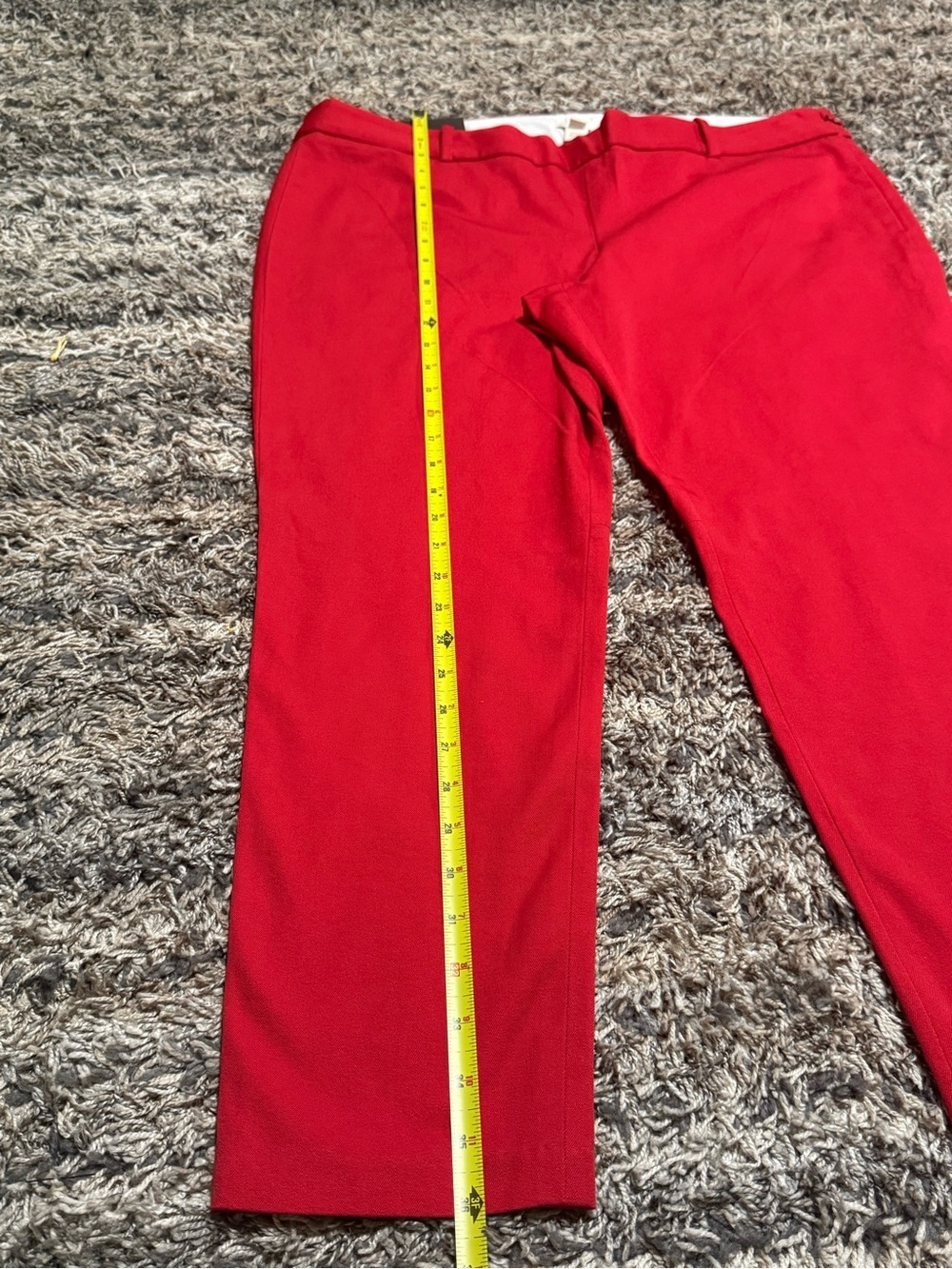 J. Crew Factory Red Cropped Ankle Pants Winnie Pant City Fit . - Picture 7 of 12